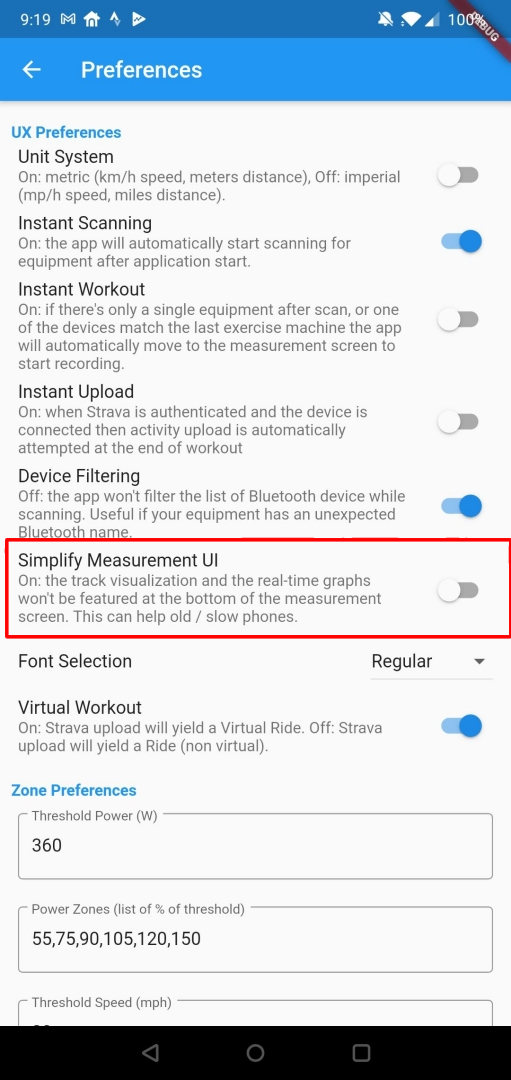 Simplify Measurement UI switch
